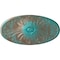 Ekena Millwork Madrid Ceiling Medallion, Hand-Painted Copper Green Patina, 24 3/4"W x 12 1/2"H x 1 3/4"P CM24X12MACGS - alternate 1